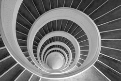 Upward spiral (black and white)