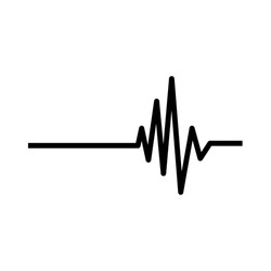 Vector Illustration Heart pulse monitor with signal. Heart beat. Icon ekg. Isolated on blank background. Editable and changeable color.