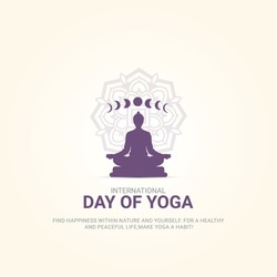 Day of yoga Mandala art and yoga men design concept for poster, banner vector illustration 15. 