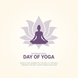 
Lotus and Yoga International day of yoga idea design for poster, banner vector illustration 10. 