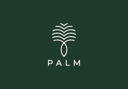 Luxury Palm Logo Template Vector
