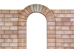 Isolated arch with. Objects with Clipping Paths. Element of design.