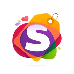 S letter logo with Sale tag. 