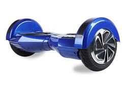 Hover Board, Close Up of Dual Wheel Self Balancing Electric Skateboard Smart Scooter on White Background