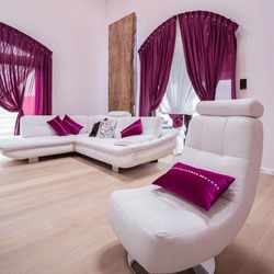 White and rose elegant luxury living room