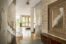 Corridor of elegant house with luxurious design