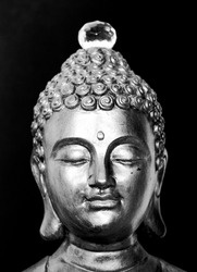 Buddha peace meditation zen blackandwhite