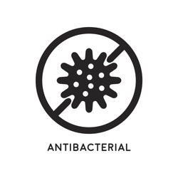 Antibacterial and antiviral defense. Germs and microbe icon. Vector illustration