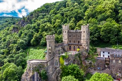 Rheinstein Castle, Trechtingshausen, Unesco World Heritage Site Upper Middle Rhine Valley, Rhineland-Palatinate, Germany