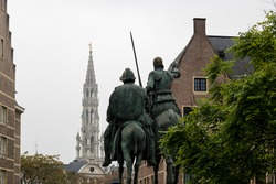Brussels: Monument of Don Quixote and Sancho Panza