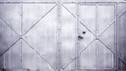 Metal door gate texture.