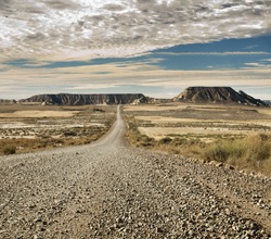 Wild west road landscape.