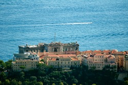 Oceanographic museum of Monaco and cruise ship