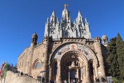 Temple of the Sacred Heart, mountain tibidabo, Spain, Barselona