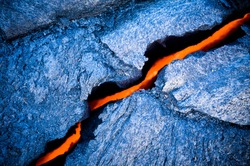 Lava crack at Hawaii Volcano National Park