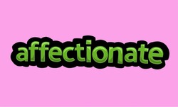 AFFECTIONATE writing vector design on a pink background very simple and very cool