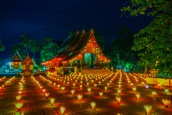 Laos Hongtong Temple Lantern Festival