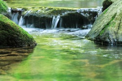 Stream, flowing water, stone