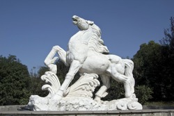 White horse sculpture