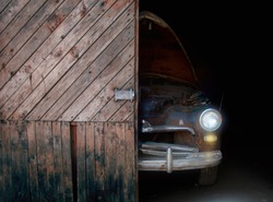 Old rusty retro cars .Classic car background.Classic old rusty retro cars, great design for any purposes