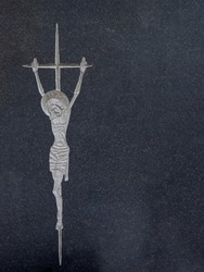 The cross of Jesus Christ, on a dark background, The Passion of the Christ