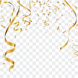 Abstract background celebration gold confetti. vector background