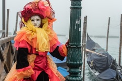 Venice Carnival 2016. Venetian carnival costume. Venetian carniv