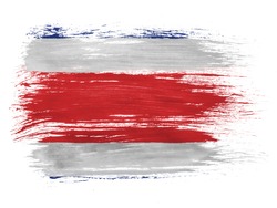 The Costa Rica flag  on white background