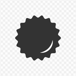 Vector illustration of bottle cap icon in dark color and transparent background(png)