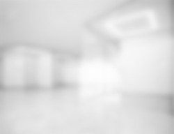 Blurred home interior. Blurry office background. White background.