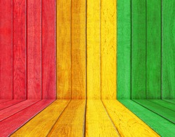 reggae color with wood floor Background