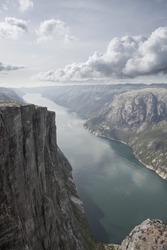 Spectacular view of Lyse Fjord, Norway fjords
