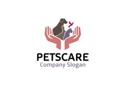 Pets care Logo Symbol design Illustration 
