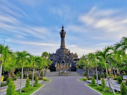 Bali, March 22, 2020 view of the Bajra Sandi Renon monument in the morning