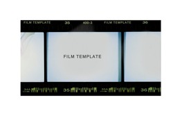 (35 mm.) film collections frame.With black space.film camera.film template	