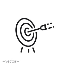 target icon, line sign - vector illustration eps10
