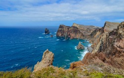 Beautiful landscape Ponta de Sao Lourenco cape.  East of the island of Madeira. Portugal, Europe.