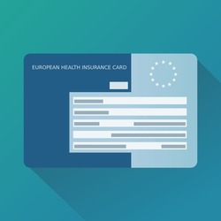 European Health Insurance Card (flat design)
