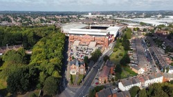 Drone Photograph of The Holte End, Villa Park, Birmingham UK