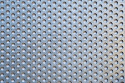 sheet steel perforated with 3 millimeter round holes, galvanized, rustproof