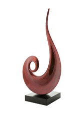 spiral modern vase - Golden ratio sculpture isolated on white background