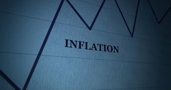 Illustration of inflation on a dark blue background