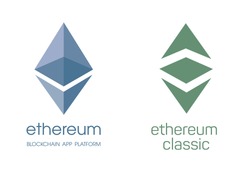 Ethereum cripto currency chrystal  icon. Blockchain platform logo. Sign Ethereum classic currencies. Symbol of smart technologies. Decentralized computer networks
