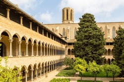 the gothic cloister of the monastery