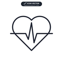 cardiogram icon symbol template for graphic and web design collection logo vector illustration