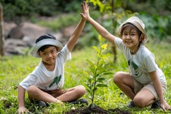 Children join as volunteers for reforestation, earth conservation activities to instill in children a sense of patience and sacrifice, doing good deeds and loving nature.