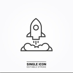 Icon rocket boost Single Icon Graphic Design