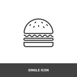Icon burger Single Icon  Graphic Design