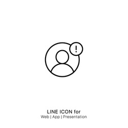 Icon user attention graphic design single icon vector