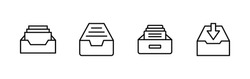 Archive folders icon set. Document vector icon. Archive storage icon.